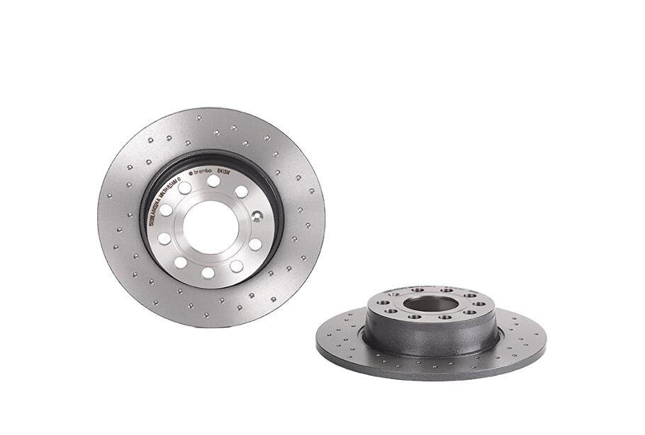 Audi VW Brakes Kit - Pads and Rotors Rear (272mm) (Xtra) (Ceramic) 8E0698451L - Brembo 3058185KIT